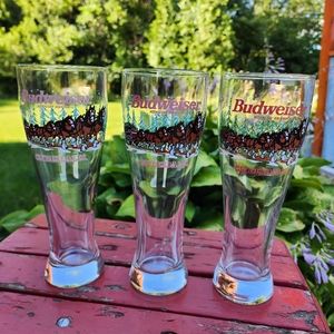 Budweiser King of Beers Beer Glasses, Set of 3